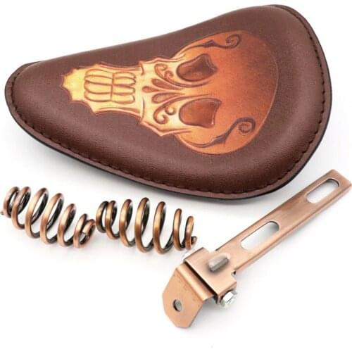 3" PU Motorcycle Sportster Chopper Bobber Custom Solo Spring Bracket Seat for Harley Honda Yamaha Kawasaki Suzuki Motorbike