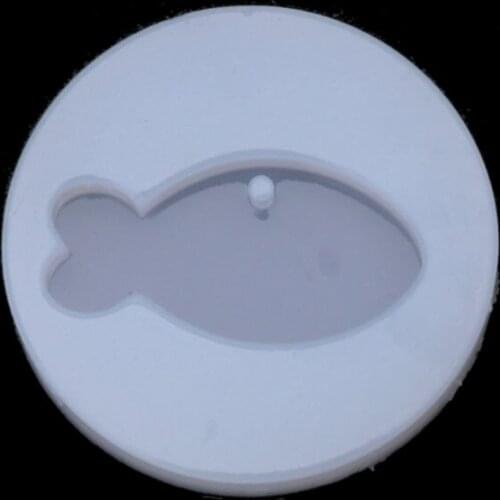 Cartoon Fish Clock Boat Cat Knife Silicone Mold DIY Resin Pendant Jewelry Making W0YA