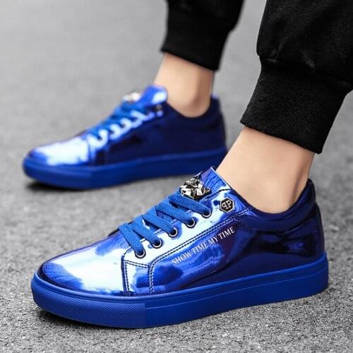 Men Casual Shoes Patent Leather Flats Loafers Tiger Skate Men Cool Driving Shoes Male Walking Shoes Sneakers Dress Footwears 47