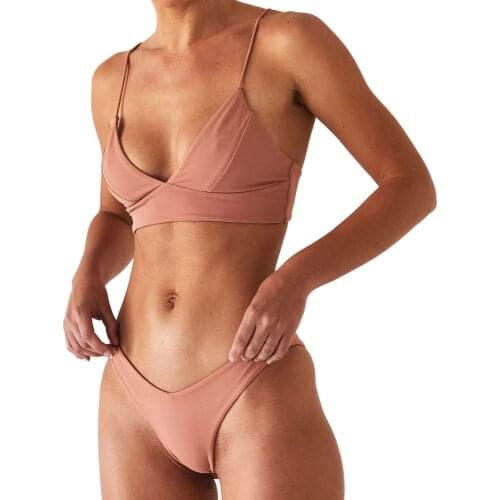 3 Colors Brand New Women Bikini Set Ladies Sexy Comfortable Bra+Panty Swimsuit Two-piece Bathing Suit for Beach Vacation