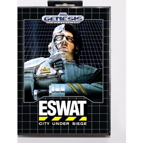 New Arrival E-SWAT City Under Siege Game Cartridge 16 bit MD Game Card With Retail Box For Sega Mega Drive For Genesis