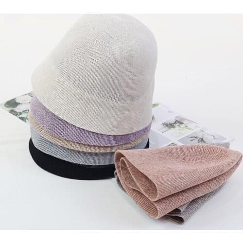 New Summer Ventilation Foldable Bucket Hat Women Panama Outdoor Sunscreen Fishing Hunting Cap Ladies Hat Autumn Fishermans Hats
