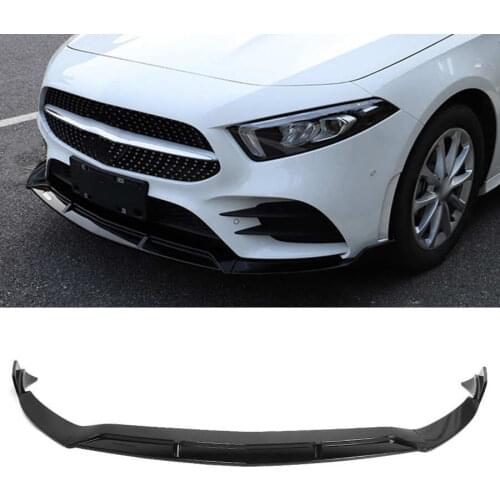 Front Bumper Lip Spoiler Diffusers Body Shovels Protector Fits for Mercedes Benz Class A W177 2019 2020 2021 Bumper Protector