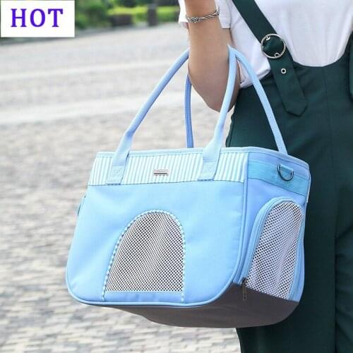 Portable Pet Dog Cat Single Shoulder Bags Light Four Sides Breathable Dog Handbag Durable Travel Puppy Bag Pet Supplies