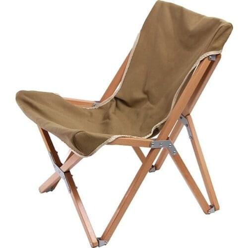 Portable Solid Color Wooden Outdoor Folding Chair Backpacking Camping Chairs For Hiking Art Aketching Leisure Fishing ChairLD725