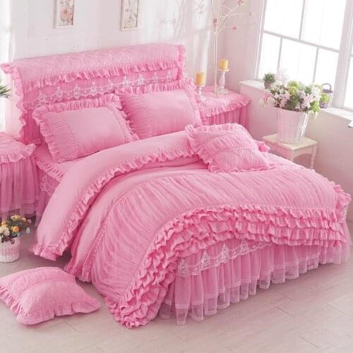 3 Pcs Lace Duvet Cover Fashion Design Soft Comfortable Korean Version Plus Size Quilt Cover King/Queen Size Luxury Bedding Sets