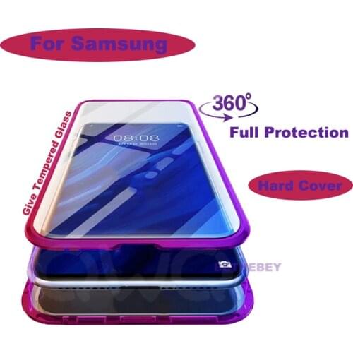360 full protective PC Case For Samsung Galaxy J4 J6 J2 PRO 2018 A6 PLUS A730 A8 Cover For Samsung s9 PLUS Hard Case With Glass