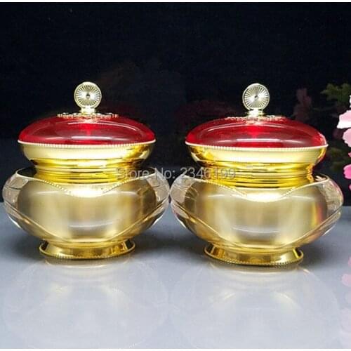 10pcs 30g Gold Acrylic Cream Jar Eye Cream Nail powder Lotion Bottles Empty Cosmetic Packaging Cosmetic Jar