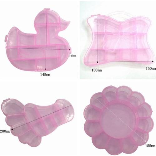 10 size Clear pink Lidded big Plastic Box For Trifles Parts Tools Storage Box Jewelry Display Box Screw Case Beads Container New