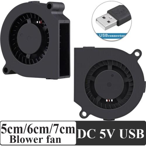 2PCS Gdstime USB 5cm 6cm 7cm DC 5V Centrifugal Cooling Blower Fan 51.5x15mm 60x15mm 75x15mm 75x30mm Laptop CPU Cooler Fan