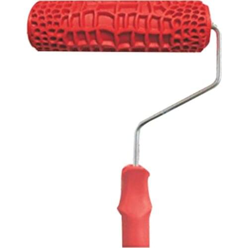 Promotion! 7 inch Embossed Crocodile Skin Painting Roller with Handle for Wall Decoration