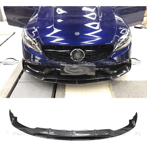Car Styling for Bumper Carbon Fiber Front Lip For Mercedes Benz W205 4 Door Change Into AN Body kits
