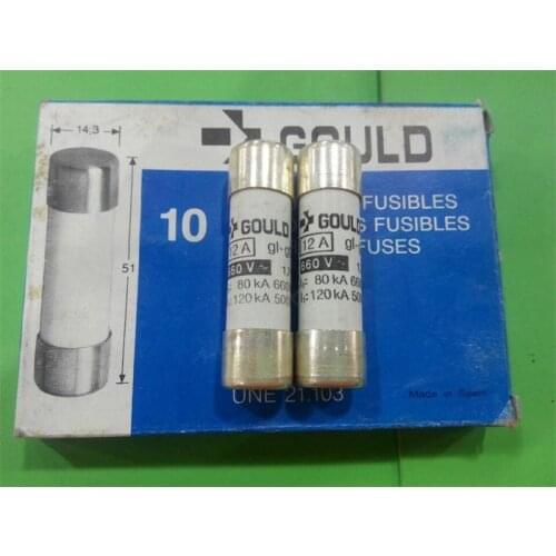 Free shipping 5pcs Import fuse fuse ceramic 14X51MM GOULD genuine 12A 660V 80KA