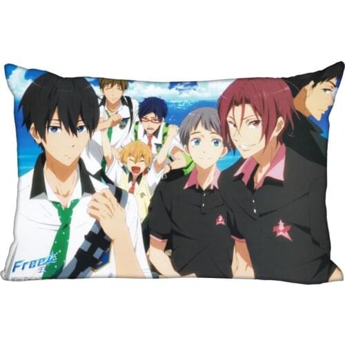 Free Swim Club Pillowcase 45x35cm(One Side)Rectangle Zipper Pillow Case Bright Print Throw Wedding Decorative Pillowcase Cover