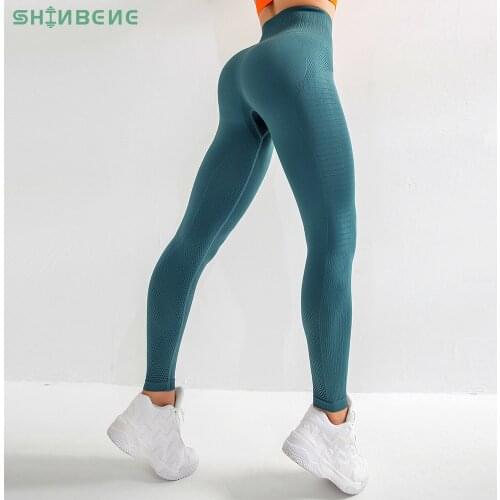 SHINBENE Seamless Squatproof Fitness Gym Compression Tights Women Breathable High-waisted Sport Training Leggings Yoga Pants