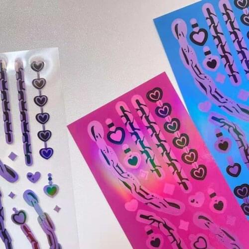 Chain Stationary Stickers DIY Scrapbooking Idol Card Album Personalized Sticker Aestheticstationery Decoration Art Supplies