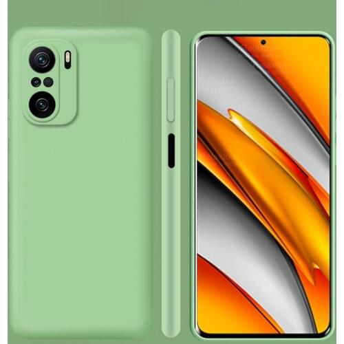 For Xiaomi Poco F3 5G Case Liquid Silicone Square Matte Soft Cover Case For Poco F3 Pocophone Poko Little F 3 Poco F3 Phone case