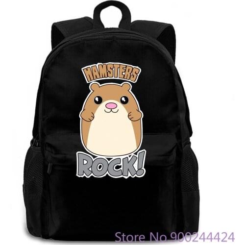 - pour enfants Hamsters Rock coloris gris Slim Fit women men backpack laptop travel school adult student
