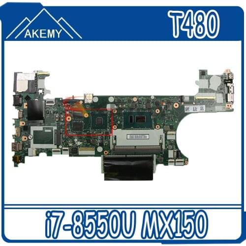 ET480 NM-B501 for ThinkPad T480 laptop motherboard with CPU i7-8550U MX150 GPU tested 100% working FRU 01YR334 01YR335 01YR366
