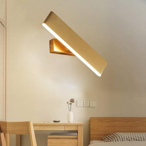 Feimefeiyou Modern minimalist led wall lamp creative rotatable acrylic long wall lamp staircase aisle bedroom bedside lamps