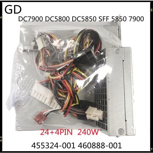 GD Original For HP DC7900 DC5800 DC5850 SFF 5850 7900 240W Power Supply 455324-001 460888-001 PS-6241-7 Full Tested
