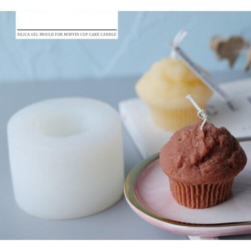 Simulation Muffin Cup Cake Candle Mold Chocolate Cake Decoration Ins hot Fragrance Candle Soy Wax Aroma Crafts Silicone mold