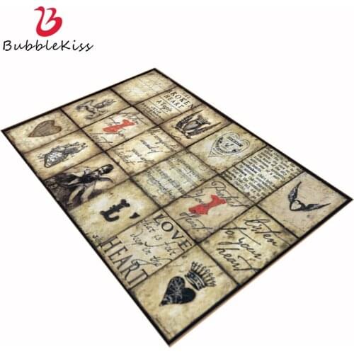 Bubble Kiss American Retro Style Carpet Popular Checkered Design Carpets for Living Room Large Size Soft Bedroom Decor Carpet