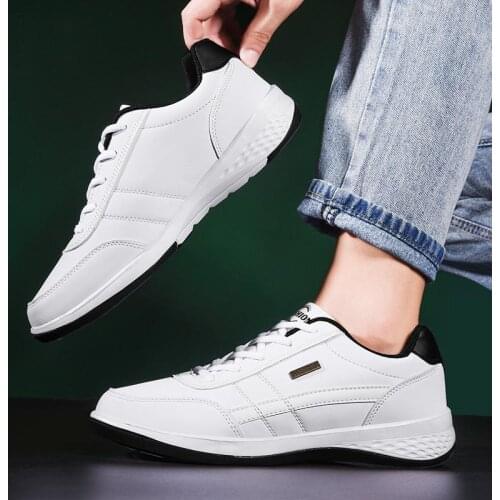 Large Size PU Leather Autumn Sneakers Men Sport Shoes for Mens White Sports Shoes Man Running Krasivovki Chaussure Tennis A-519