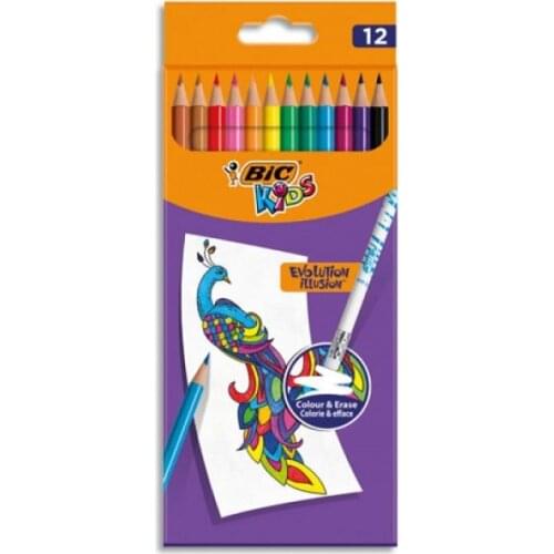 Bic Eraser Paint Pen Evo Erasable 12 Colors Full Size