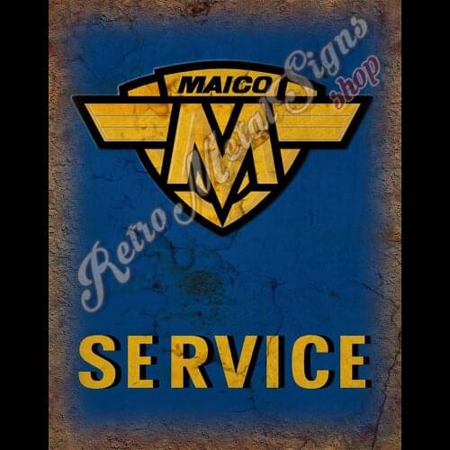 Maico service VINTAGE RETRO GARAGE METAL TIN SIGN POSTER WALL PLAQUE