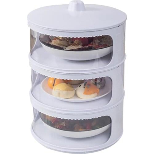 Multi-Layer Household Dining Table Leftovers Storage Dust Proof Cover Food Cover Stackable Food Insulation Cover For Home