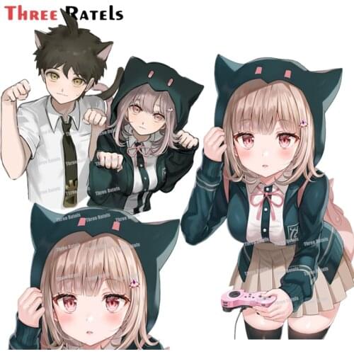 Three Ratels A123 Cute Amine Girl Nanami Chiaki For Daanganronpa Car Stickers Decal With Waterproof Property