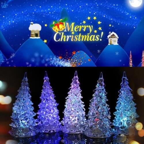 2019 Newest Crystal Christmas Tree LED Lamp Light Decoration Home Party Evening Gift Decor