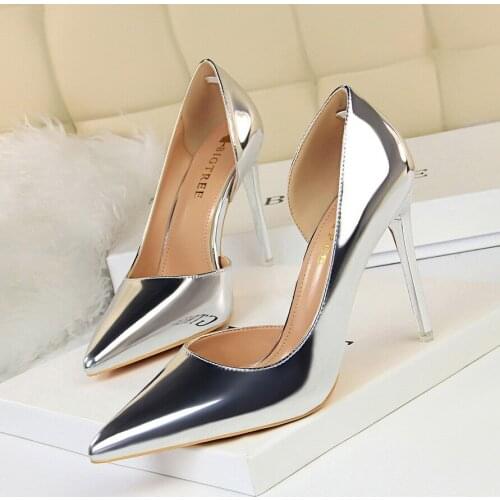 New Patent Leather Wonen Pumps Fashion Office Shoes Women Sexy High Heels Shoes Womens Wedding Shoes Party