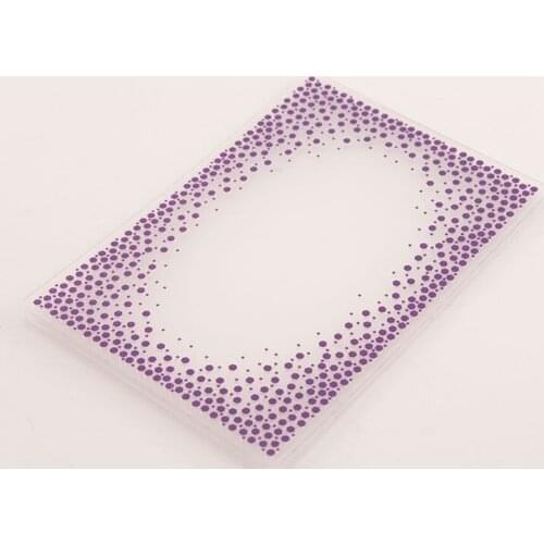 Plastic Embossing Folder Template DIY Scrapbook Photo Album Card Craft DIY Oval E56C
