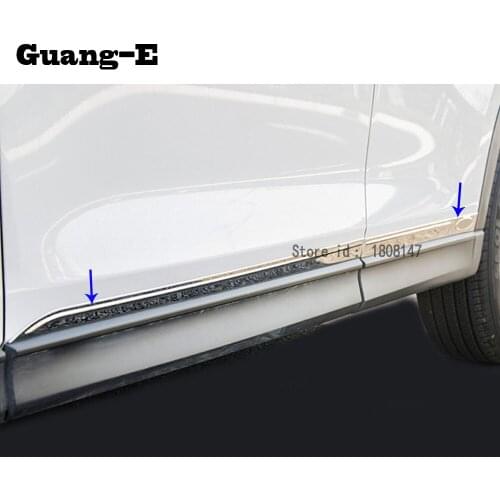 Car Side Door trim Strip Molding Stream lamp panel bumper hoods moulding 4pcs For Mazda CX-5 CX5 2nd Gen 2017 2018 2019 2020