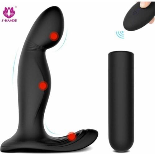 S-handle Sex Toys for Couples Vibrator Male Prostate Massager Double Motor Remote Panty Vibrator Butterfly Masturbator for Women
