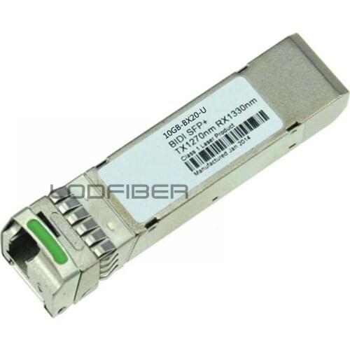 LODFIBER 10GB-BX20-U E-x-t-r-e-m-e Networks Compatible 10GBASE-BX20-U SFP+ 1270nmTX/1330nmRX 20km DOM Transceiver
