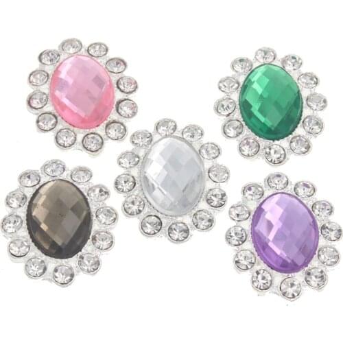 Rhinestones Acrylic Flatback Strass Button Embellishments Bottoni Decorative Wedding Coat Accessories DIY Gem Costura Craft 22mm