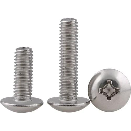 304 Stainless Steel Cross Flat Head Machine Screw TM Philips Round Head Screw M2 M3 M4 M5 M6 M8 20PCS
