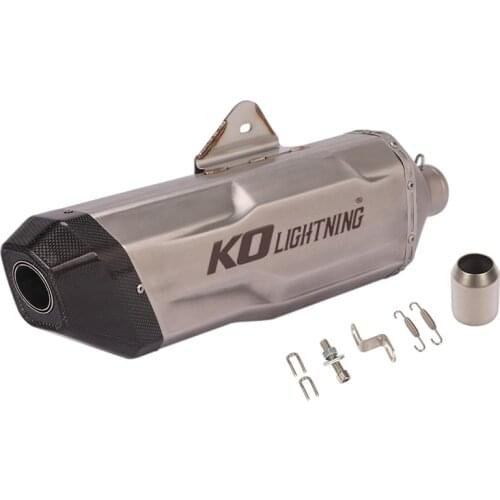 Universal 38-51mm Motorcycle Exhaust Tail Pipe Stainless Steel Rear Escape with DB Killer Muffler Pipe Dirt Bike Scooter Exhaust