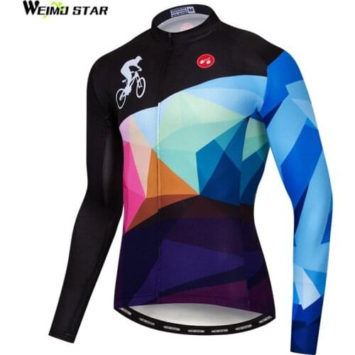 Weimostar 2019 Pro Team Cycling Jersey Autumn Long Sleeve Racing Sport Bicycle Cycling Clothing Reflective Mountain Bike Jersey