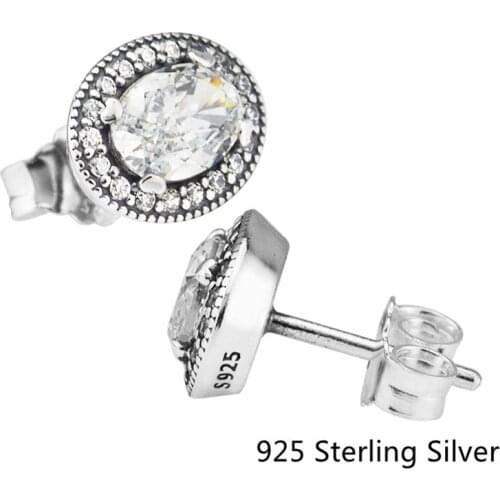 CKK 925 Sterling Silver Vintage Elegance Stud Earrings For Women Original Fashion Jewelry Anniversary Gift