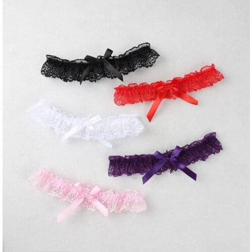 Women Bow Leg Ring Sexy Lingerie Lace Floral Garter Belt Bowknot Leg Loop Wedding Garters Bridal Cosplay Fashion Stocking Ring