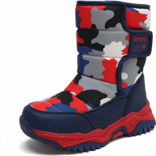 Winter 2021 Kids Boots For Girls Snow Boots Children Shoes Warm Plush Platform Ankel Boots Kids Pink Sneakers Girls Rain Shoes