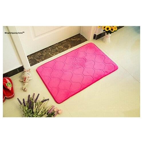 1PC Bathroom Memory Foam Rug Kit Toilet Pattern Bath Non-slip Mats Floor Carpet Set Mattress for Bathroom Decor OU 108