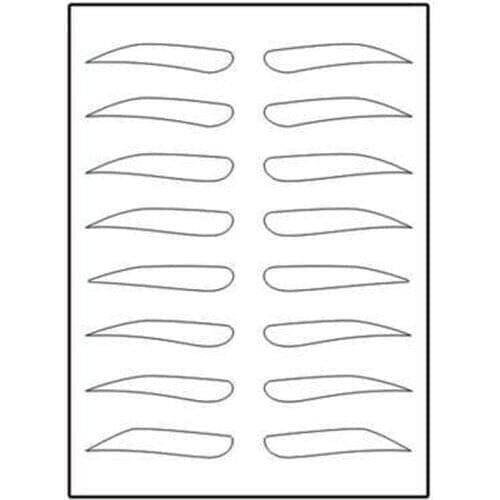 1pcs Tattoo Practice Skin Sheet Silicone Eyebrow Practice Skin for Permanent Makeup Silicone White Eyebrow Shape Tattoo Supply