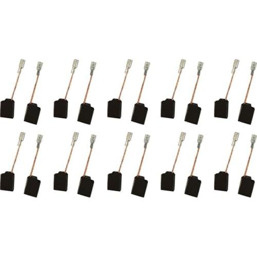 Hot 10 Pairs Carbon Brushes 6.35X10X13mm for Dewalt Angle Grinders D28111 D28116