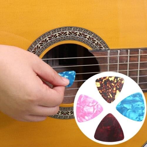 10Pcs Guitar Pick Plectrums Round Tip Prevent Chipping Compact Celluloid Acoustic Guitar Picks for Beginner Electric Guitar Pick