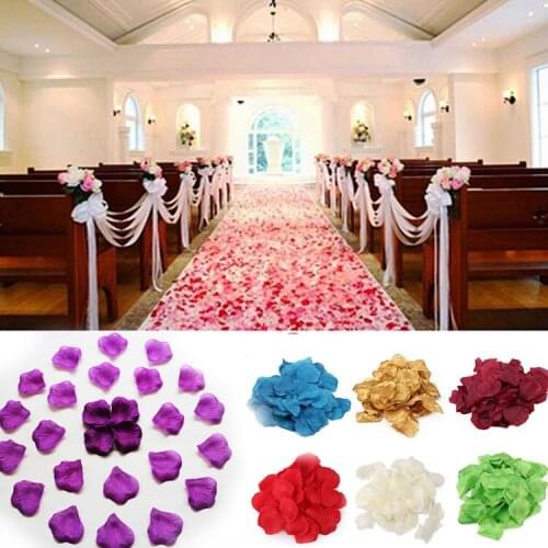 100pcs/lot Rose Flower Petals Leaves Silk Wedding Decorations Party Festival Table Confetti Decor